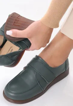 Pantofi dama casual Verzi din Piele Naturala Jarin imagine