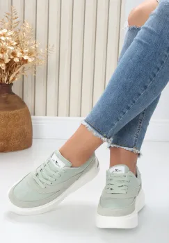 Pantofi dama casual Verzi din Piele Naturala Nely imagine