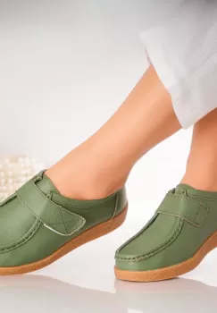 Pantofi dama casual Verzi piele naturala chloly imagine