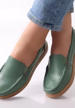 Pantofi dama casual Verzi piele naturala Danina imagine