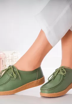 Pantofi dama casual Verzi piele naturala lucy imagine