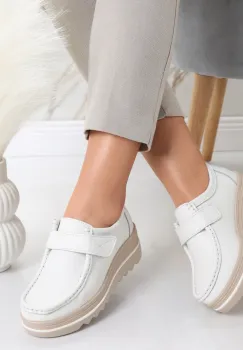 Pantofi dama cu platforma Albi din Piele Naturala Anera imagine