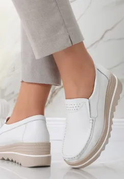 Pantofi dama cu platforma Albi din Piele Naturala Gabrena imagine