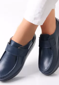 Pantofi dama cu Platforma Bleumarin din Piele Naturala Riley imagine