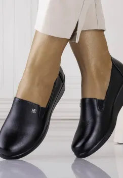 Pantofi dama cu platforma Negri din Piele Ecologica Ayola imagine