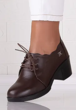 Pantofi dama cu toc Maro din Piele Naturala Aldora imagine