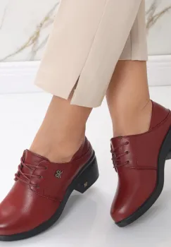 Pantofi dama cu toc Rosii din Piele Naturala Daruisa imagine