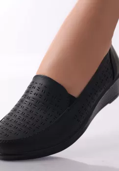 Pantofi dama Negri din Piele Ecologica Belica imagine