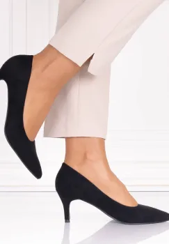 Pantofi dama Negri din Piele Ecologica Intoarsa Dania imagine