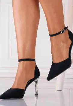 Pantofi dama Negri din Piele Ecologica Intoarsa Mioala imagine