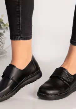 Pantofi dama negri piele ecologica agabia imagine