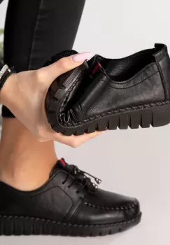 Pantofi dama negri piele ecologica ajuana imagine