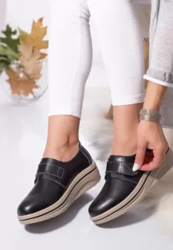 Pantofi dama piele naturala georgiana negru imagine