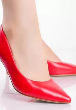 Pantofi dama Rosii din Piele Ecologica Dania imagine