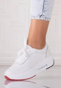 Pantofi dama Sport Albi din Piele Naturala Amadi imagine