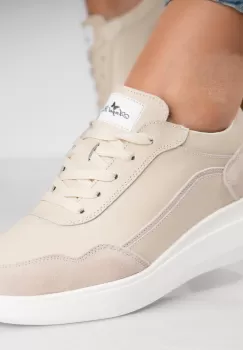 Pantofi dama sport Bej din Piele Naturala Yalgo imagine