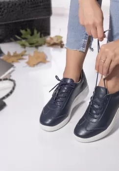 Pantofi dama sport gladys bleumarin piele naturala imagine