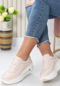 Pantofi dama Sport Roz din Piele Naturala Diana imagine
