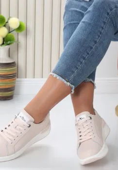 Pantofi dama sport Roz din Piele Naturala Edaro imagine