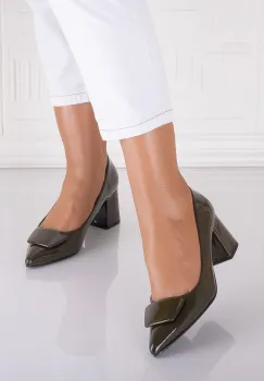 Pantofi dama Verzi din Piele Ecologica lacuita Tarava imagine