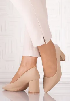 Pantofi eleganti Bej inchis dama din Piele Ecologica Arriba imagine