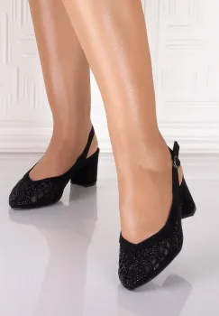 Pantofi eleganti Negrii dama din Piele Ecologica Amosan imagine