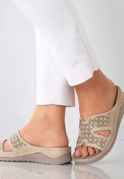 Papuci dama Kaki din Piele Ecologica Ifari imagine