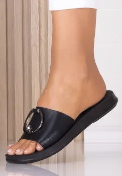 Papuci dama Negrii din Piele Ecologica Evenor imagine