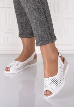 Sandale casual Albe dama din Piele Ecologica Seliorra imagine