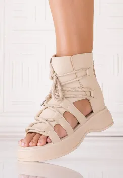 Sandale dama Bej din Piele Ecologica Mitsue imagine