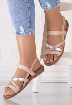 Sandale dama Kaki din piele ecologica Danion imagine