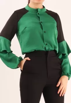 Bluza lejera Verde 36 imagine