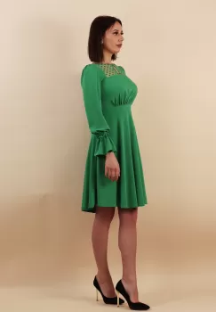 Rochie clos din voal Verde 36 imagine