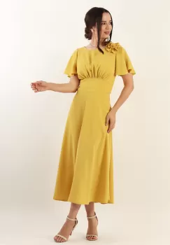 Rochie clos galben 38 imagine