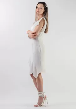 Rochie cocktail alb 36 imagine