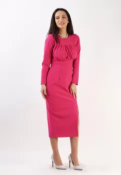 Rochie conica fucsia 36 imagine