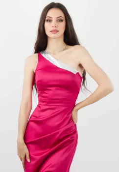 Rochie conica fucsia 36 imagine