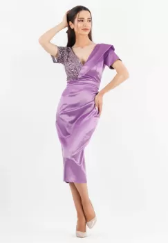 Rochie conica lila 36 imagine