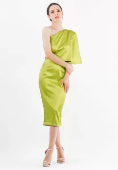 Rochie conica lime 36 imagine