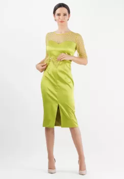 Rochie conica lime 36 imagine