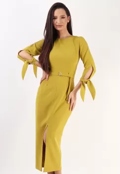 Rochie conica lime 36 imagine