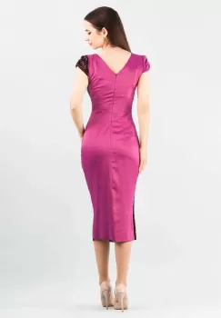 Rochie conica mov inchis 36 imagine