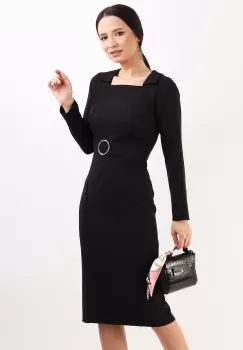 Rochie conica office Negru 36 imagine