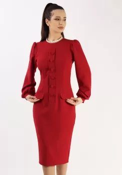 Rochie conica rosu 36 imagine