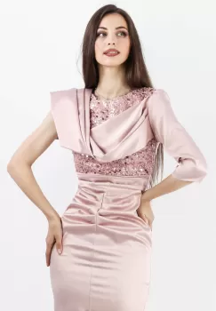 Rochie conica Roz 36 imagine