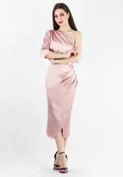 Rochie conica Roz 36 imagine