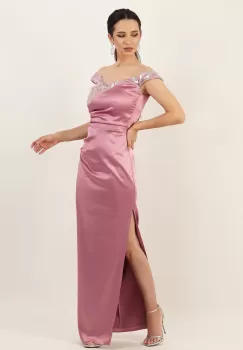 Rochie conica Roz praf 36 imagine