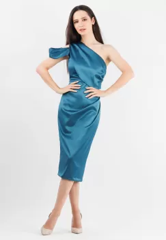 Rochie conica turcoaz 36 imagine