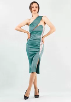 Rochie conica turcoaz 36 imagine