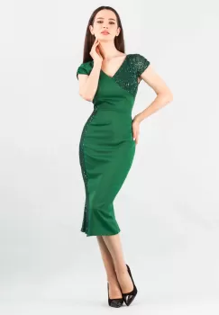 Rochie conica Verde 36 imagine